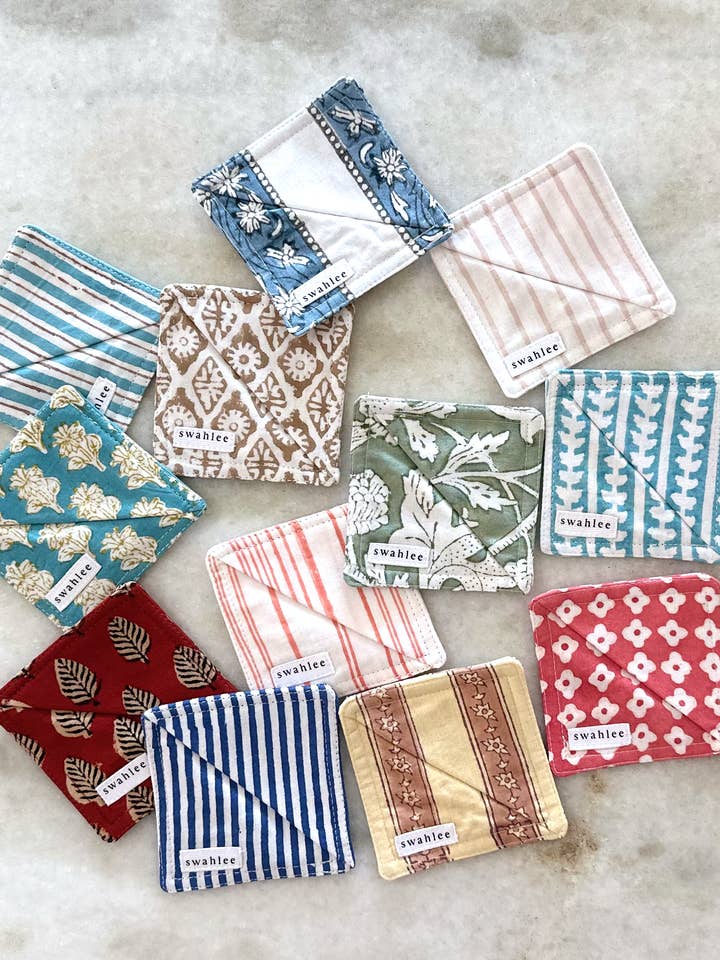 Block Print Corner Bookmarks for wholesale by Swahlee