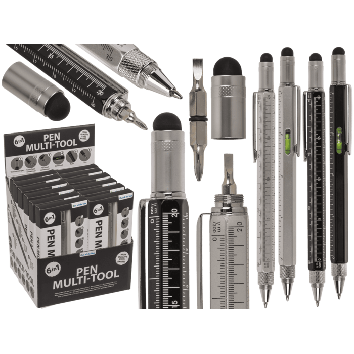 Out of the blue KG - Wholesale Pen - Pen, Multi-Tool, 6 in 1, 15 x 1,5 cm,0