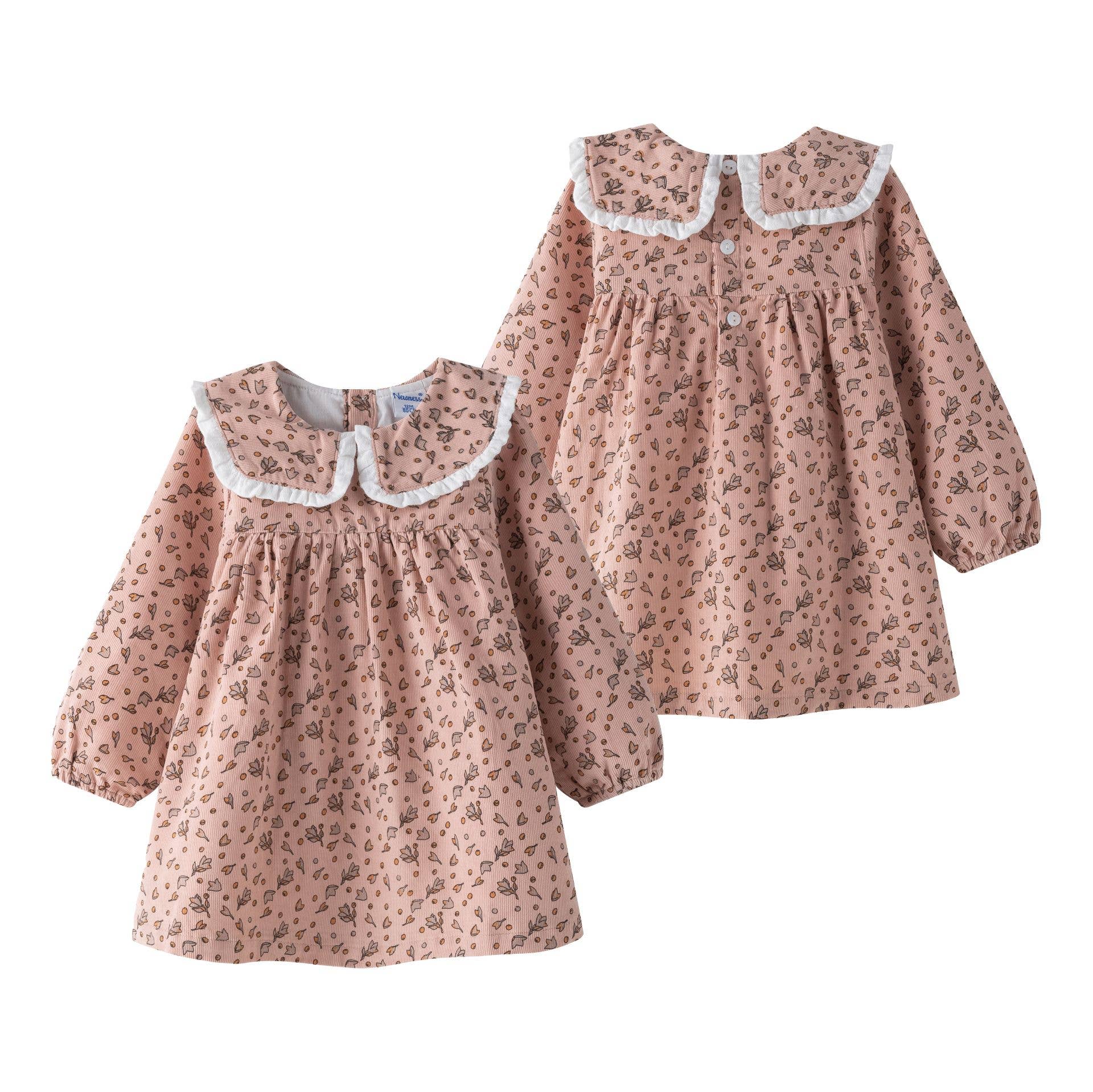 Newness Kids - Wholesale Jurk - Baby - Babyjurk met lange mouwen van micro-corduroy voor meisjes BGI955320