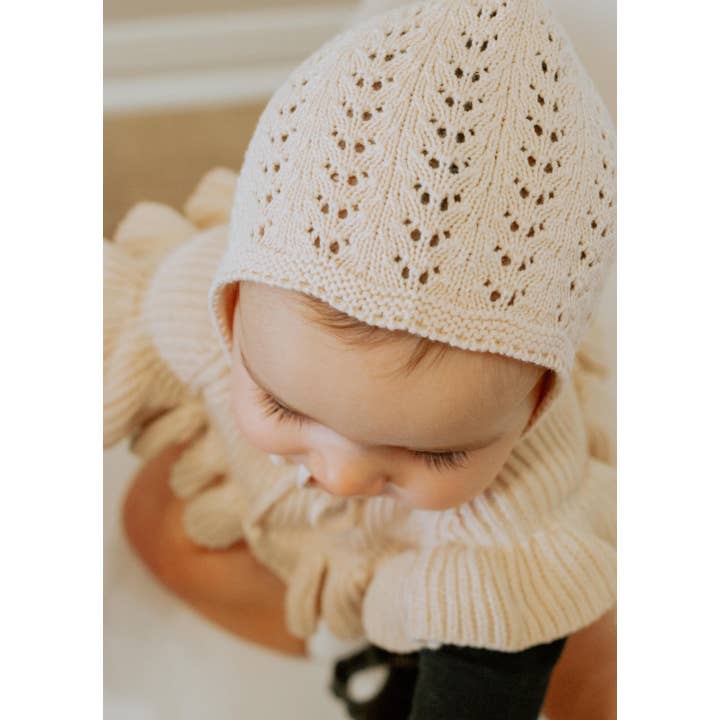 OLIVE & CRADLE - Wholesale Bonnet - Baby - Jamie Knit Bonnet1