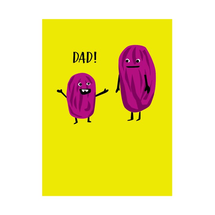 Papa ! (Raisin) - Carte de vœux pour la fête des pères pour la vente par GreatArrow Graphics