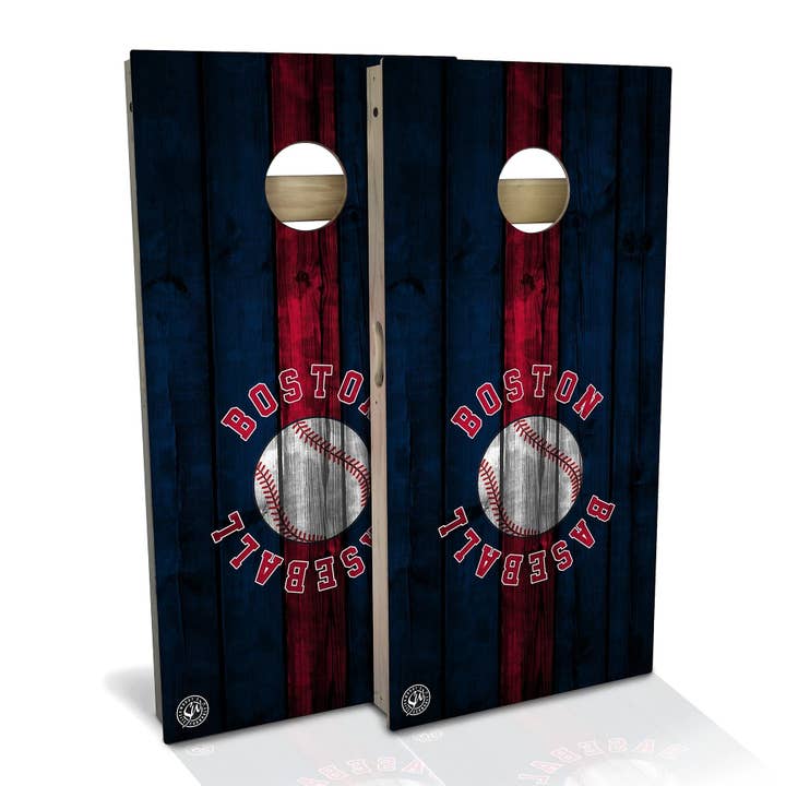 Boston Baseball Cornhole Set V2 for wholesale by Skip's Garage