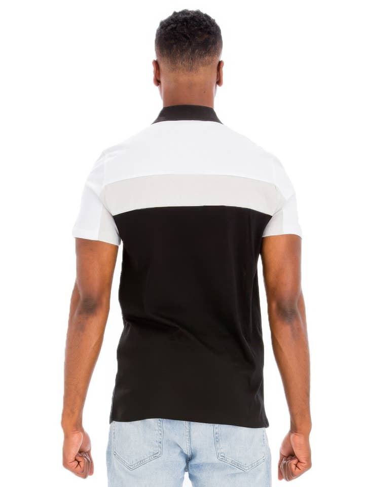 CC Wholesale Clothing - Wholesale Polo - Men's - Color Block Polo Short Sleeve1