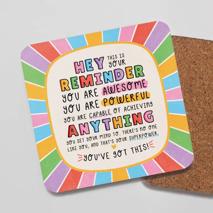 You're Awesome Coaster - Affirmations - Motivational Gift for wholesale by Shake The Label