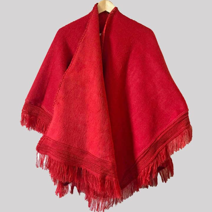 ECUALAMA - Wholesale Poncho - Dames - Handgeweven baby-alpacawollen poncho met franjes, omhulsel voor alle seizoenen, één maat7