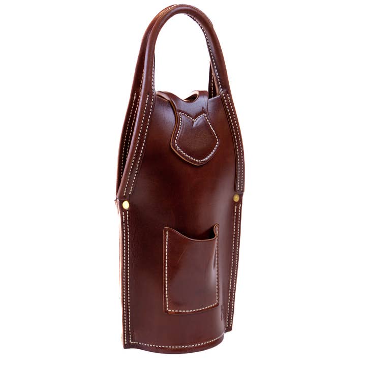 Fourre-bouteille à baril unique pour la vente par Kingfisher Leatherworks