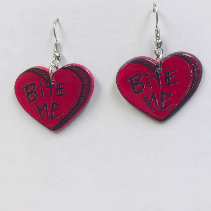 SimpleNGreat - Wholesale Dangle Earrings - Acrylic Dracula Bite Me Earrings1