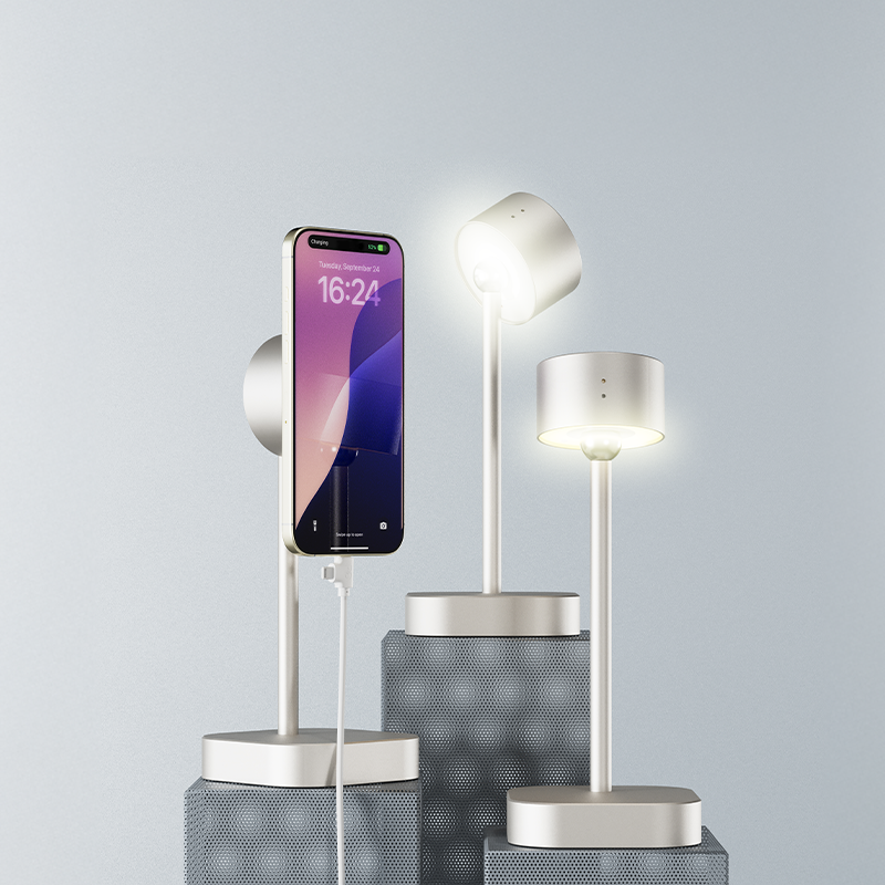 Xoopar Europe – wholesale Accent-/skrivbordslampa – 💡 MOJIU - Röststyrd lampa med mobilhållare och stämningsljus 💡0