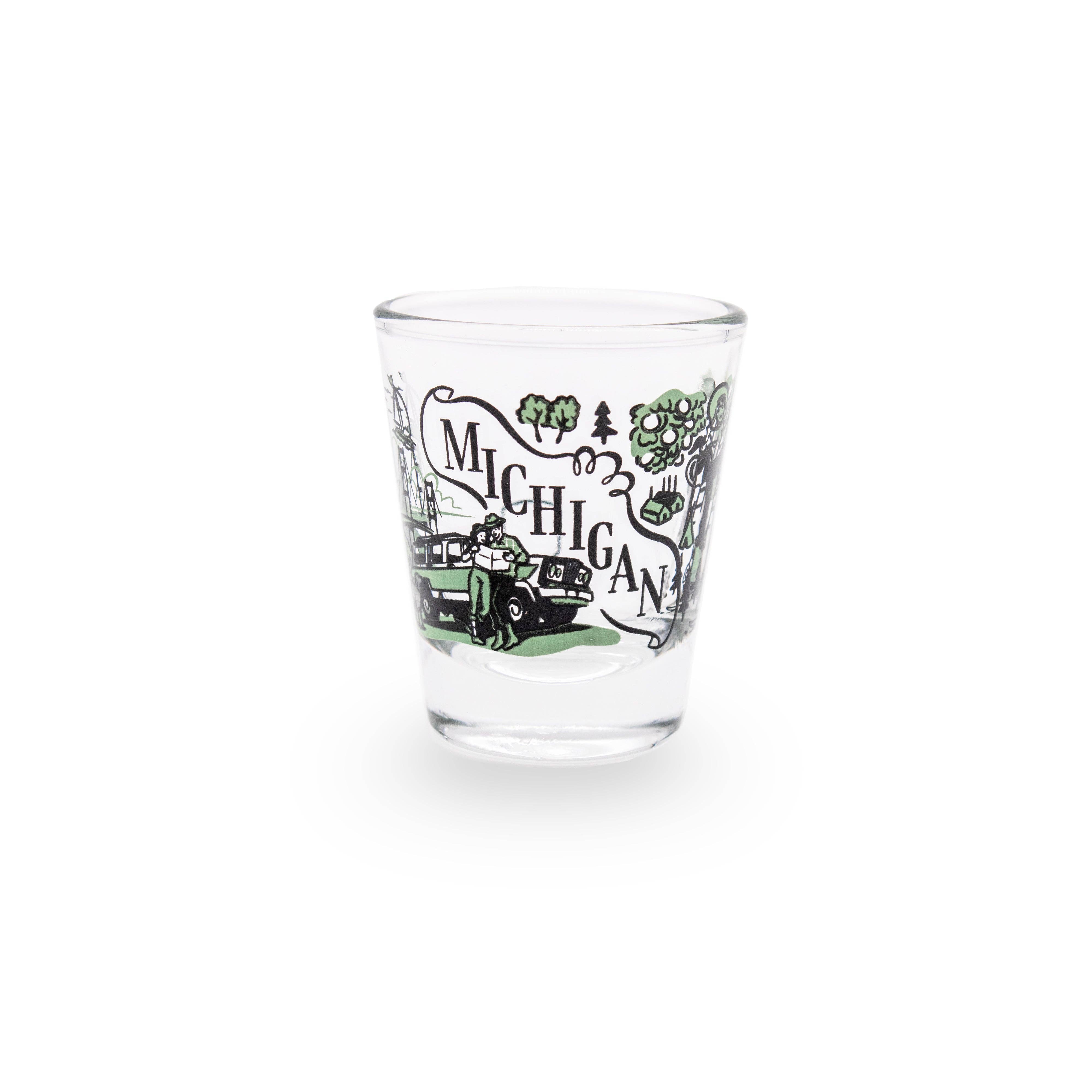 Peninsulas - Wholesale Shot Glass - Michigan Shot Glass