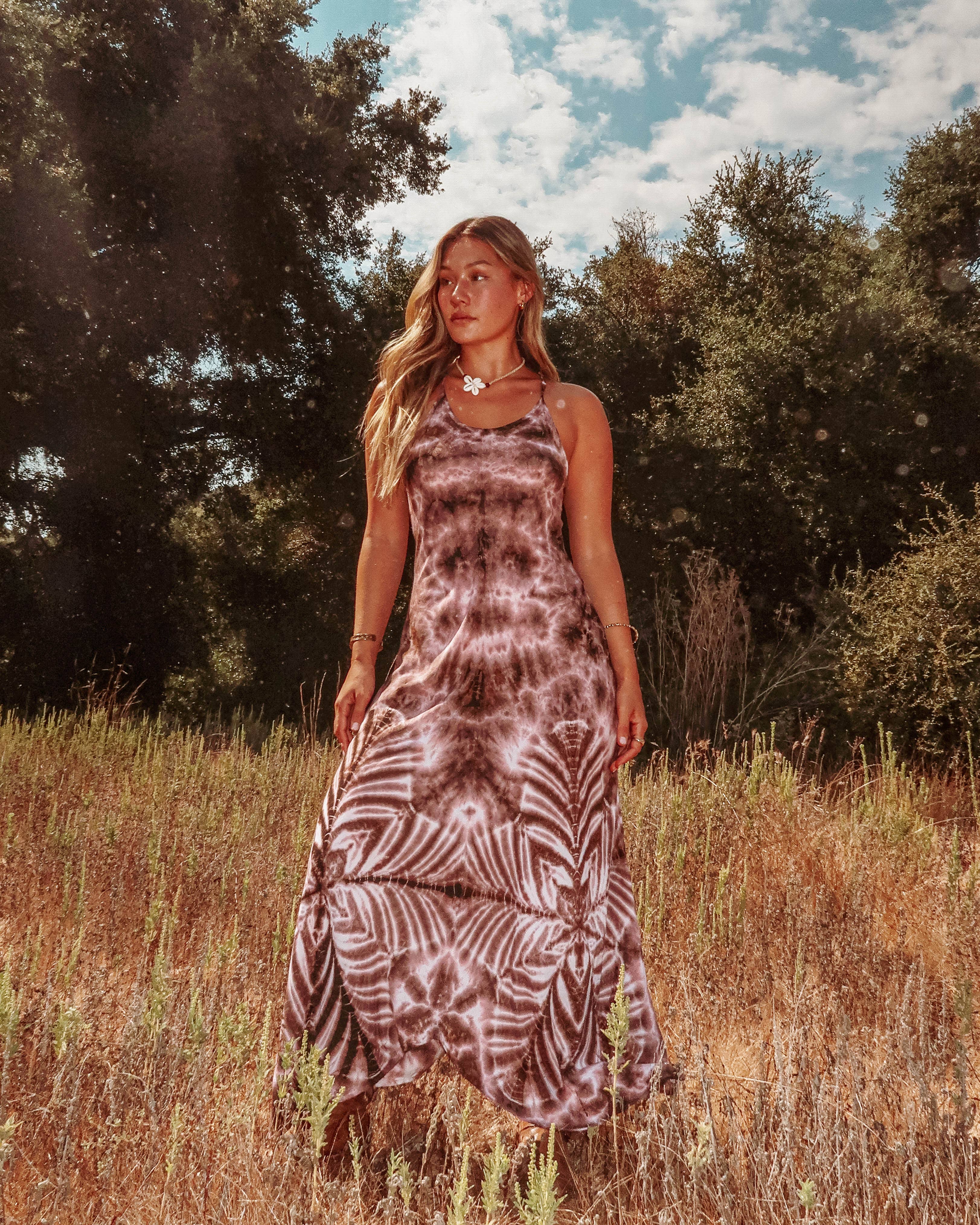 Gardenbelle Shop - Wholesale Dress - Women's - Hippie Boho Maxi Flowy Tie Dye Dress, Bohemian Chic Dress10