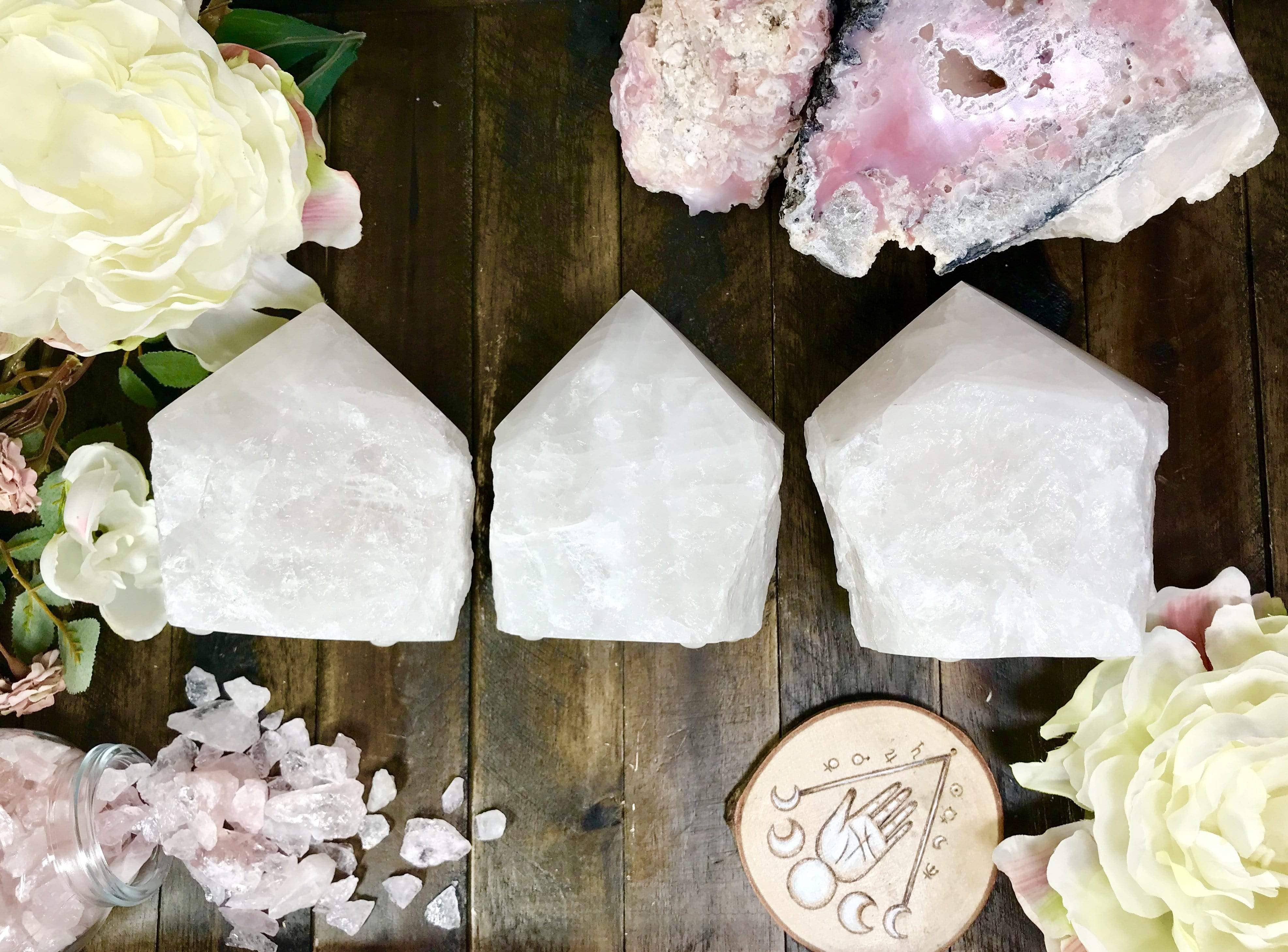 Rock Paradise - Wholesale Spiritual Stone/Crystal - Rose Quartz and Crystal Point Lamps with USB Cord2