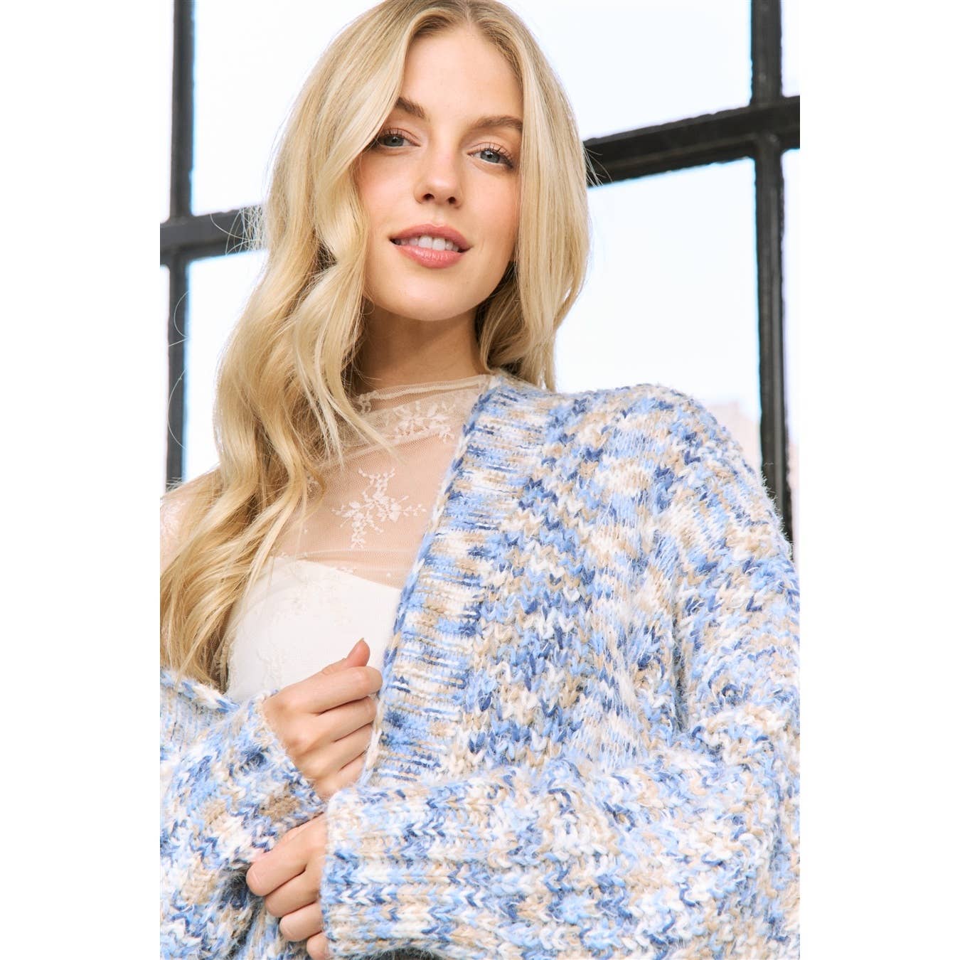 Sweet Generis - Wholesale Cardigan - Women's - SPACE DYED YARN LONG CARDIGAN DUSTER7