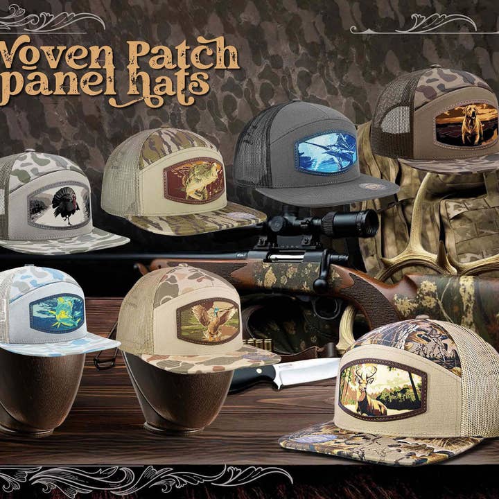 Turkey Woven Patch Old School Camo Hat. for wholesale on Faire2