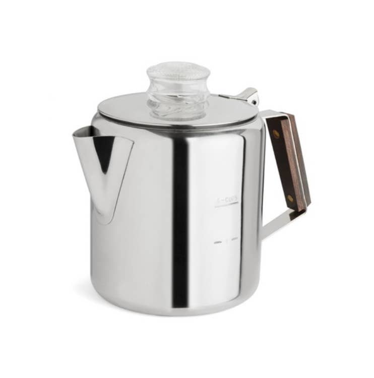 Fox Run Brands - Wholesale Koffiezetters/koffiezetapparaten - Fox Run Brands Tops snelkokende percolator van roestvrij staal, 6-kops