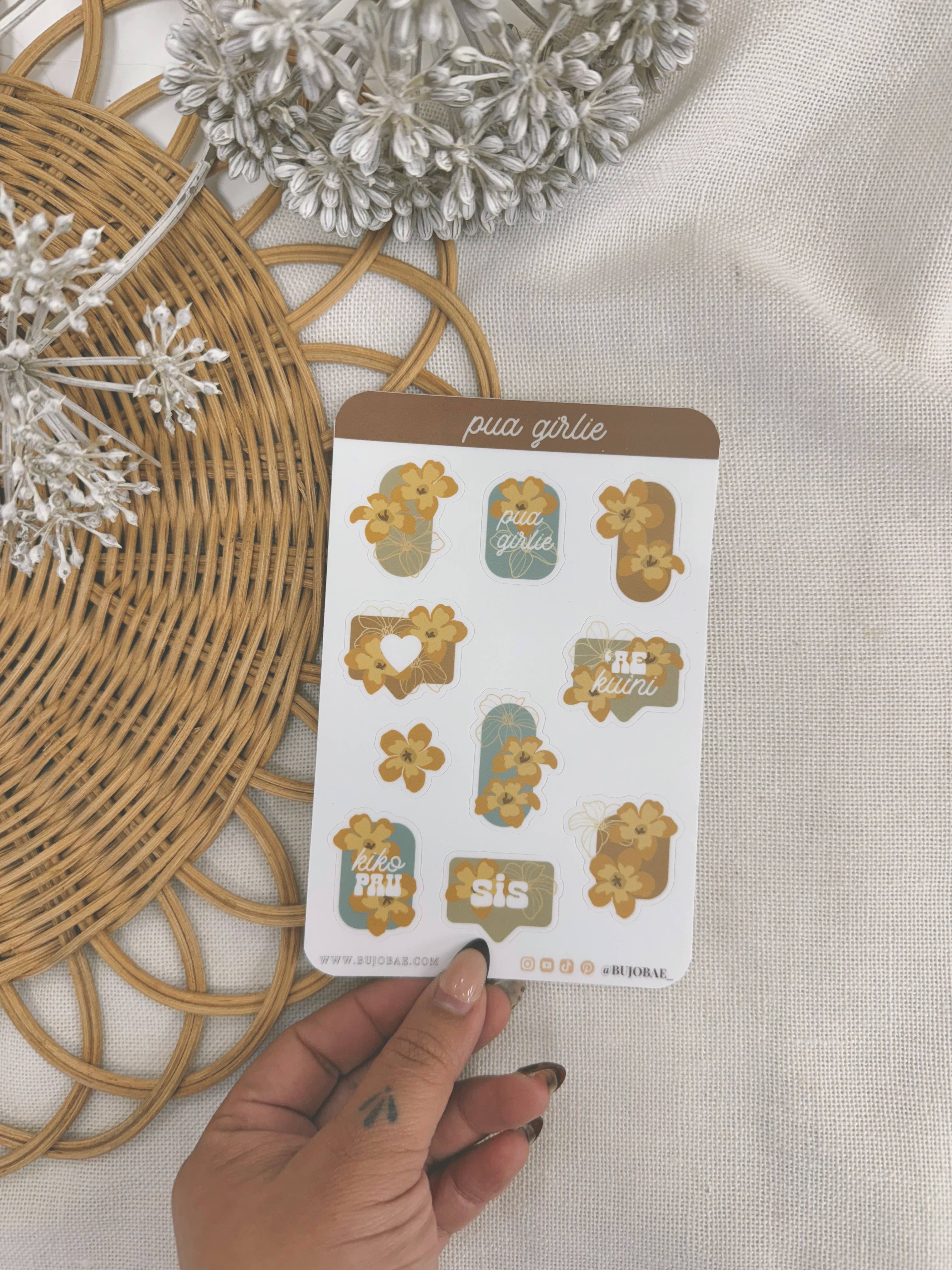 Bujo Bae - Wholesale Sticker - Pua Girlie | Vinyl Sticker Sheet1