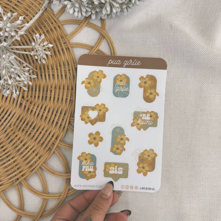 Bujo Bae - Wholesale Sticker - Pua Girlie | Vinyl Sticker Sheet1