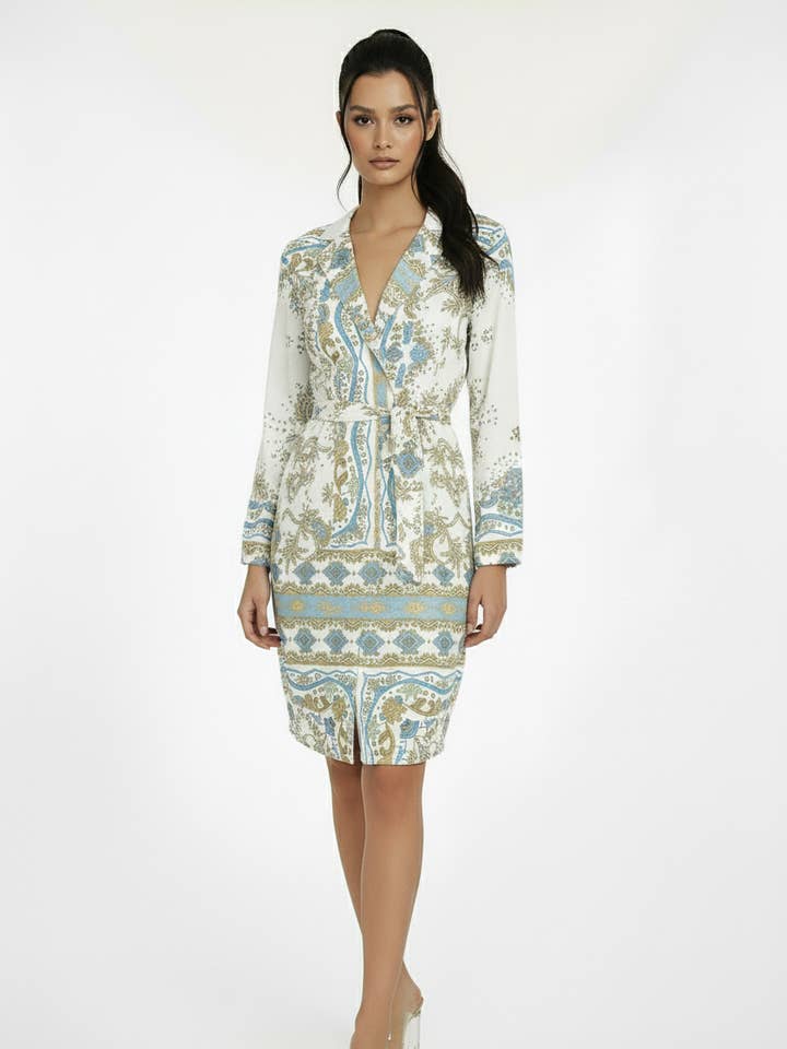 Marelia White Short Robe for wholesale by Wrap Up by VP