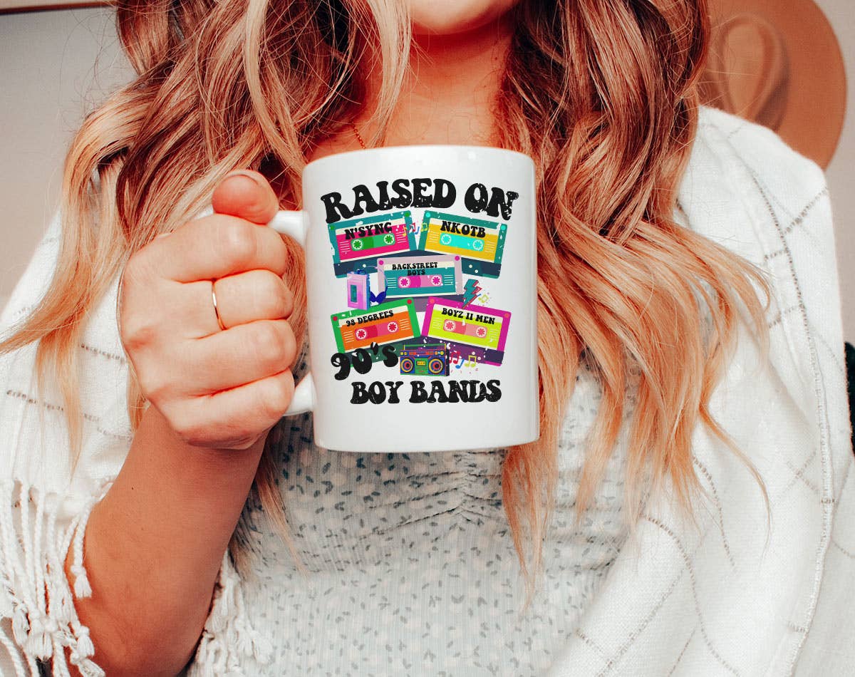 House Of Rodan - Vendita all'ingrosso Tazza - Tazza da caffè Pop Music « Raised On 90's Boy Bands » KTJ070