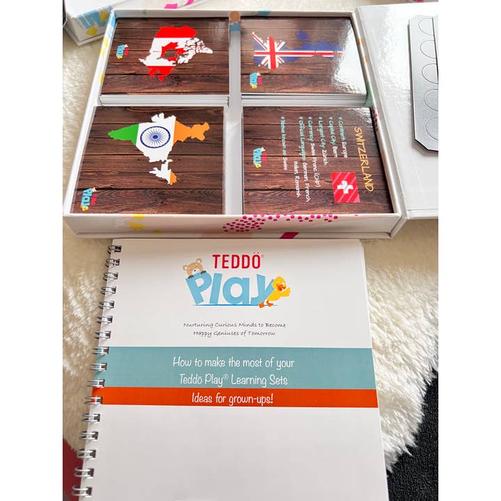 Teddo Play – Großhandel Lernkarten – Kind & Baby – Beliebte Länder der Welt - Flaggen, Karten, Reisespiele1