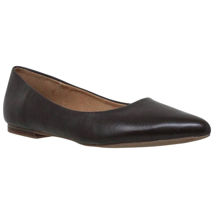 SOBEYO - Wholesale Flats - Women's - Pointed Toe Genuine Leather Ballet Flats Memory Foam Cushion12
