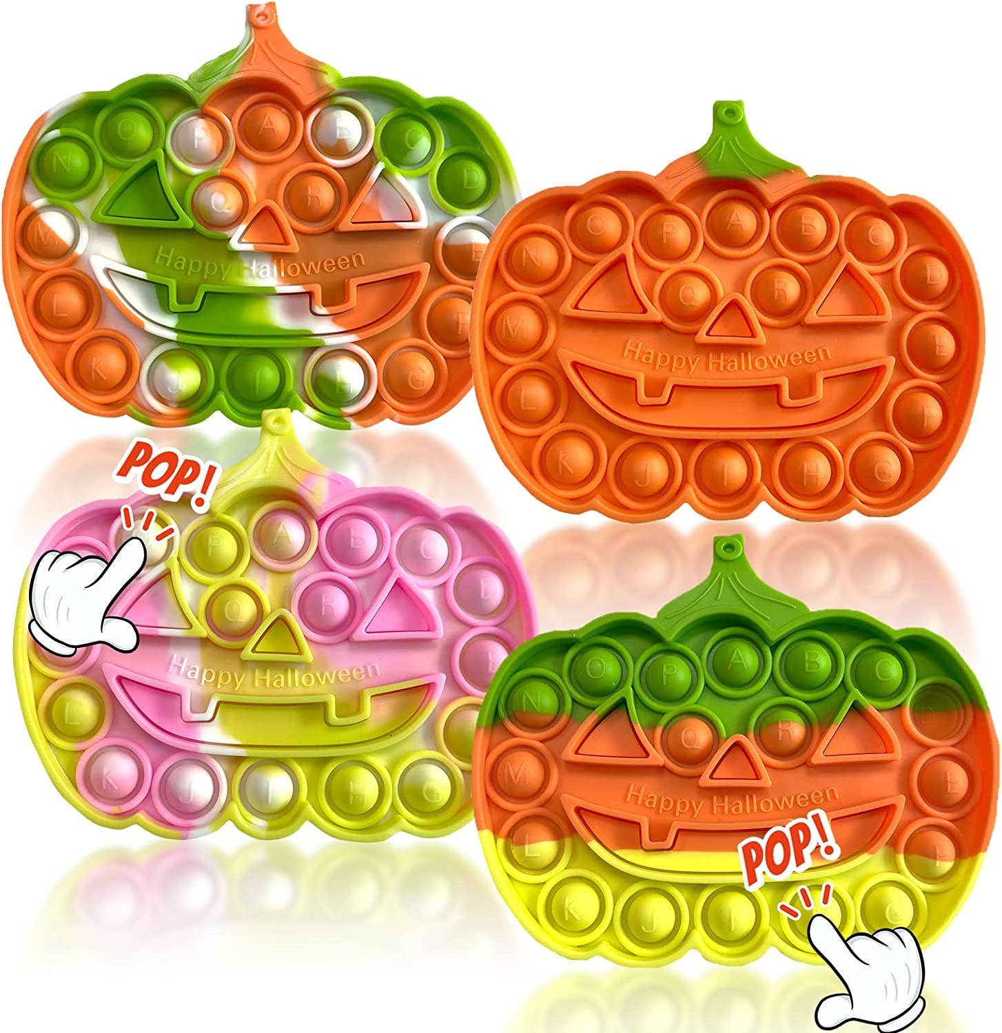 JSBlueRidge Toys - Vente Fidget/jouet anti-stress – enfant - Jouet Sensoriel Pop It Citrouille pour Enfants - Assorti2