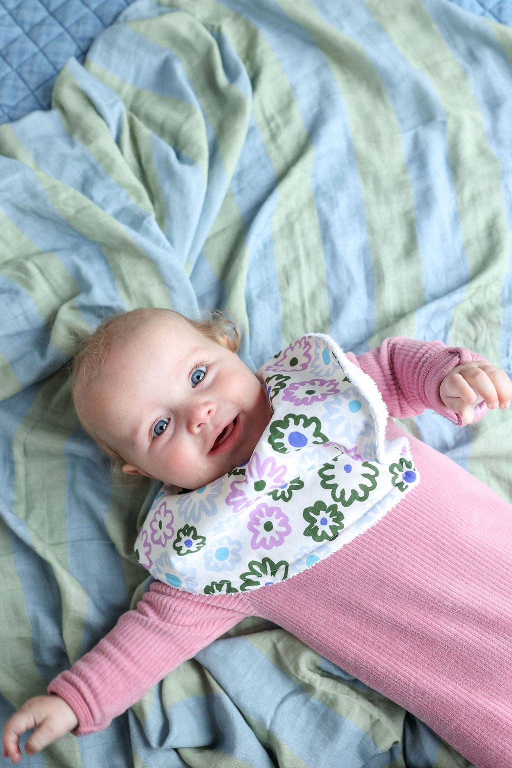 Tilda & Moo - Wholesale Swaddle - Baby - Ocean Tide Stripe | Swaddle9