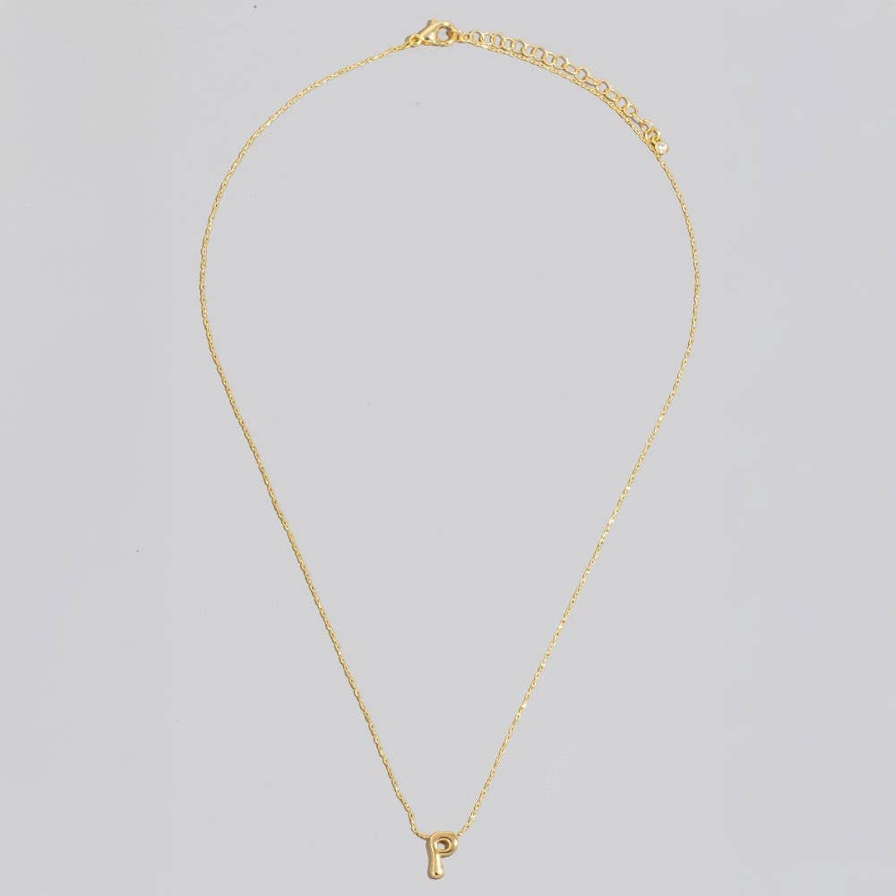 The Looks by Fame Accessories – Colar pingente/pendente por atacado – Colar com Pingente de Letra Inicial Banhado a Ouro16