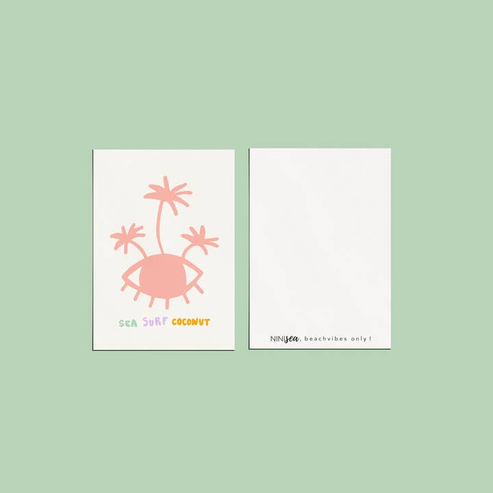 Illustration Palm Eye carte pour la vente par Ninisea