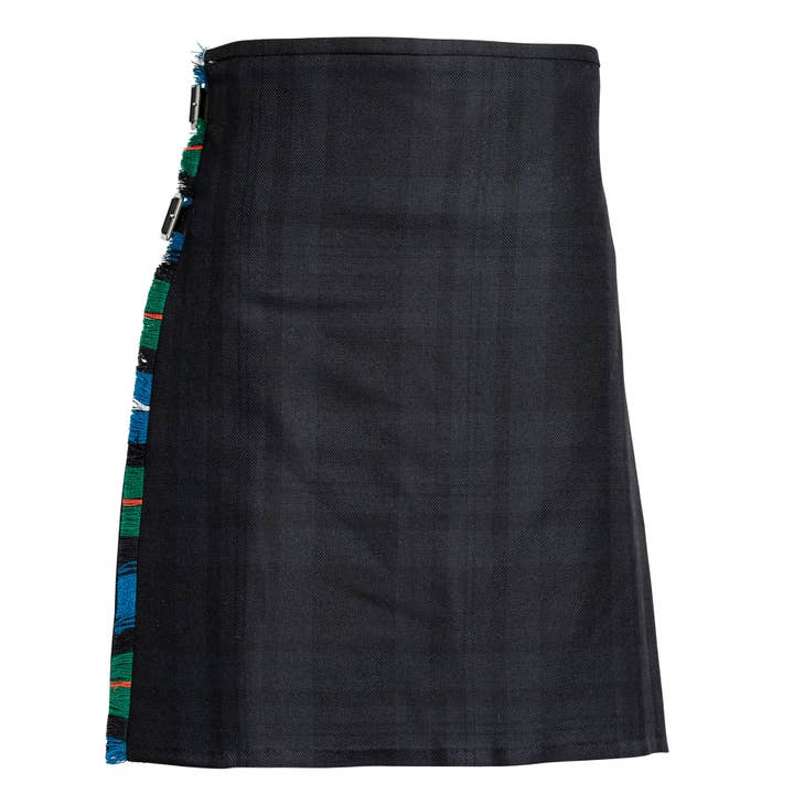 Kilt en laine Clearance MTM, 8 mètres, Black Isle/Robertson Hunting Ancient Contrast, taille 34, longueur 24 pour la vente par The Scotland Kilt Company