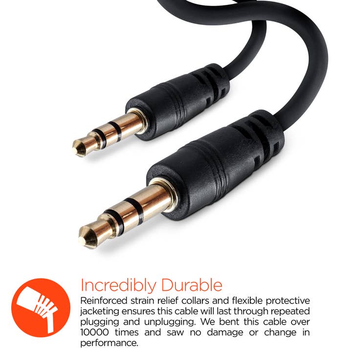 JupiterGear Home – Engroshandel Ledning – HyperGear 3,5 mm Stereo AUX-kabel 2ft5