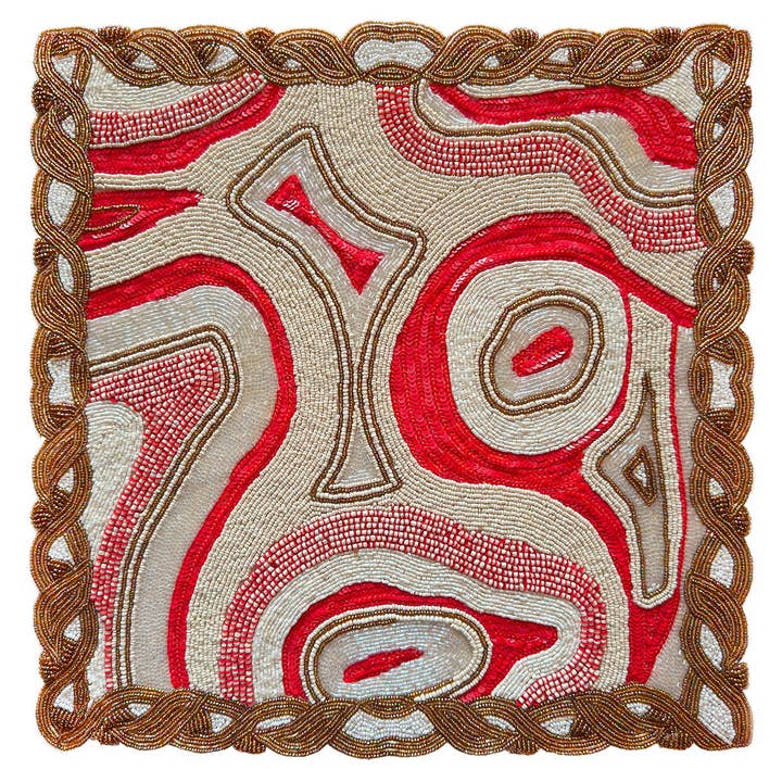 Abstract Beaded Placemat, Set of 2 for wholesale by JO & PA