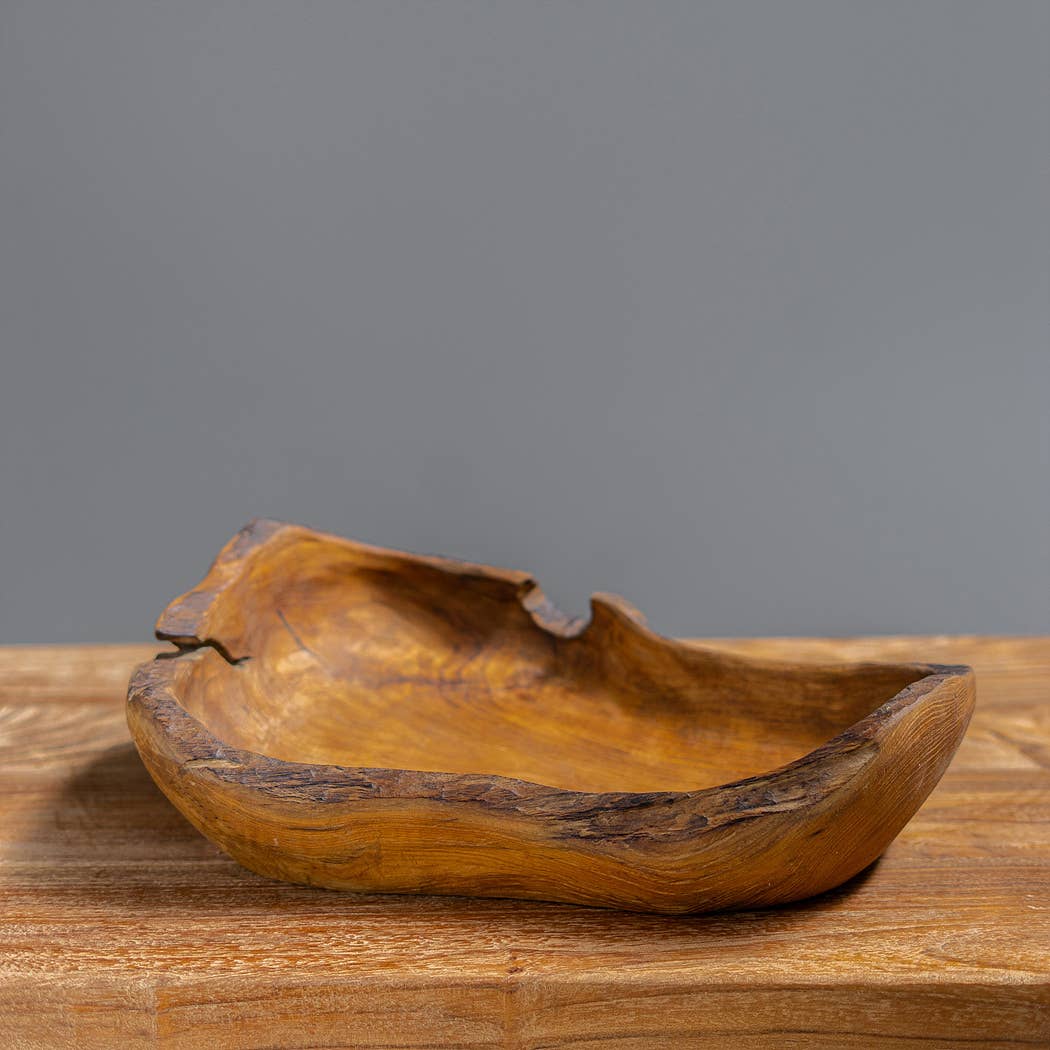 Garden Age Supply - Wholesale Decorative Plate/Dish/Bowl - Eroded Teak Root Bowls1