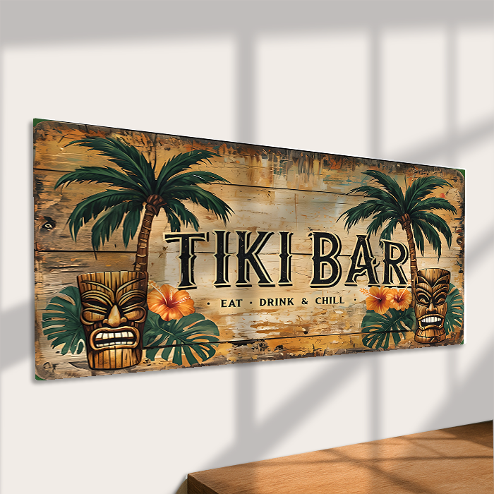 The British Metal Signs Company - Wholesale Sign - Tiki Bar Metal Sign – Tropical Wall Decor for Home Bar0