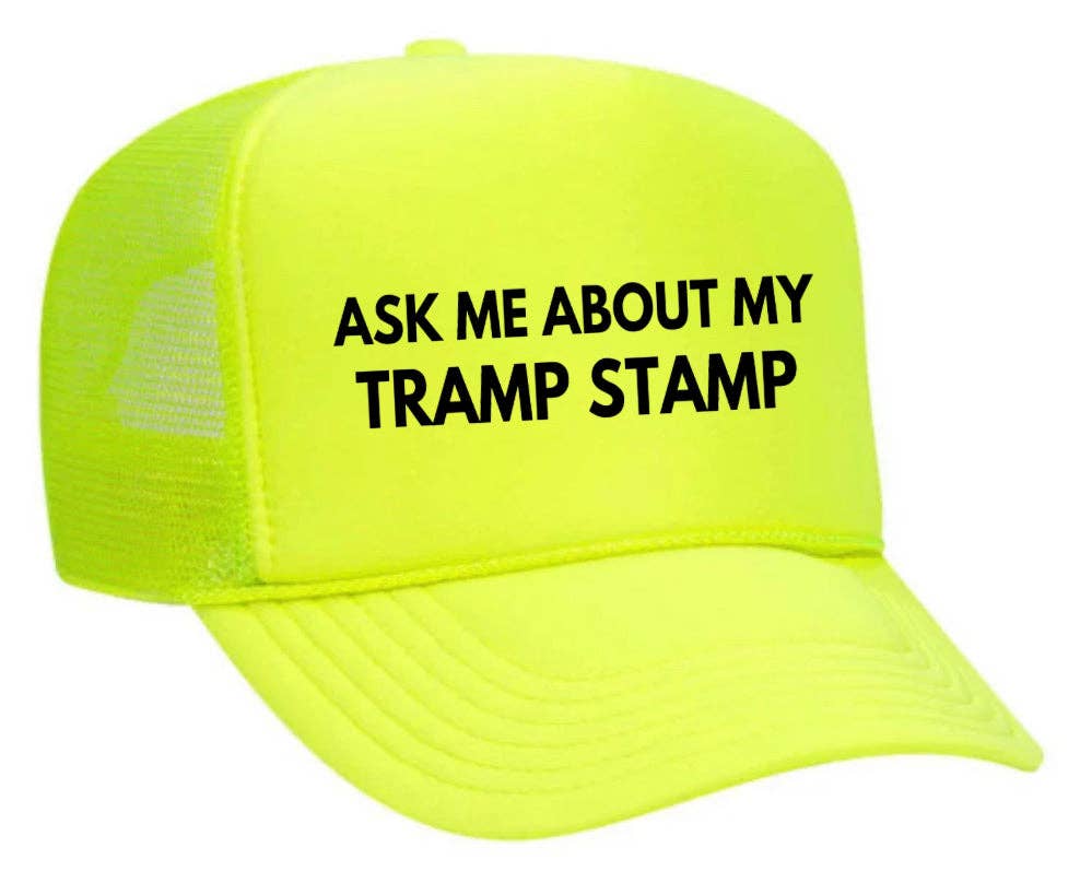 Inappropriate Trucker Hats – Engroshandel Trucker hat - Dame – Spørg mig om min Tramp Stamp Trucker Hat26