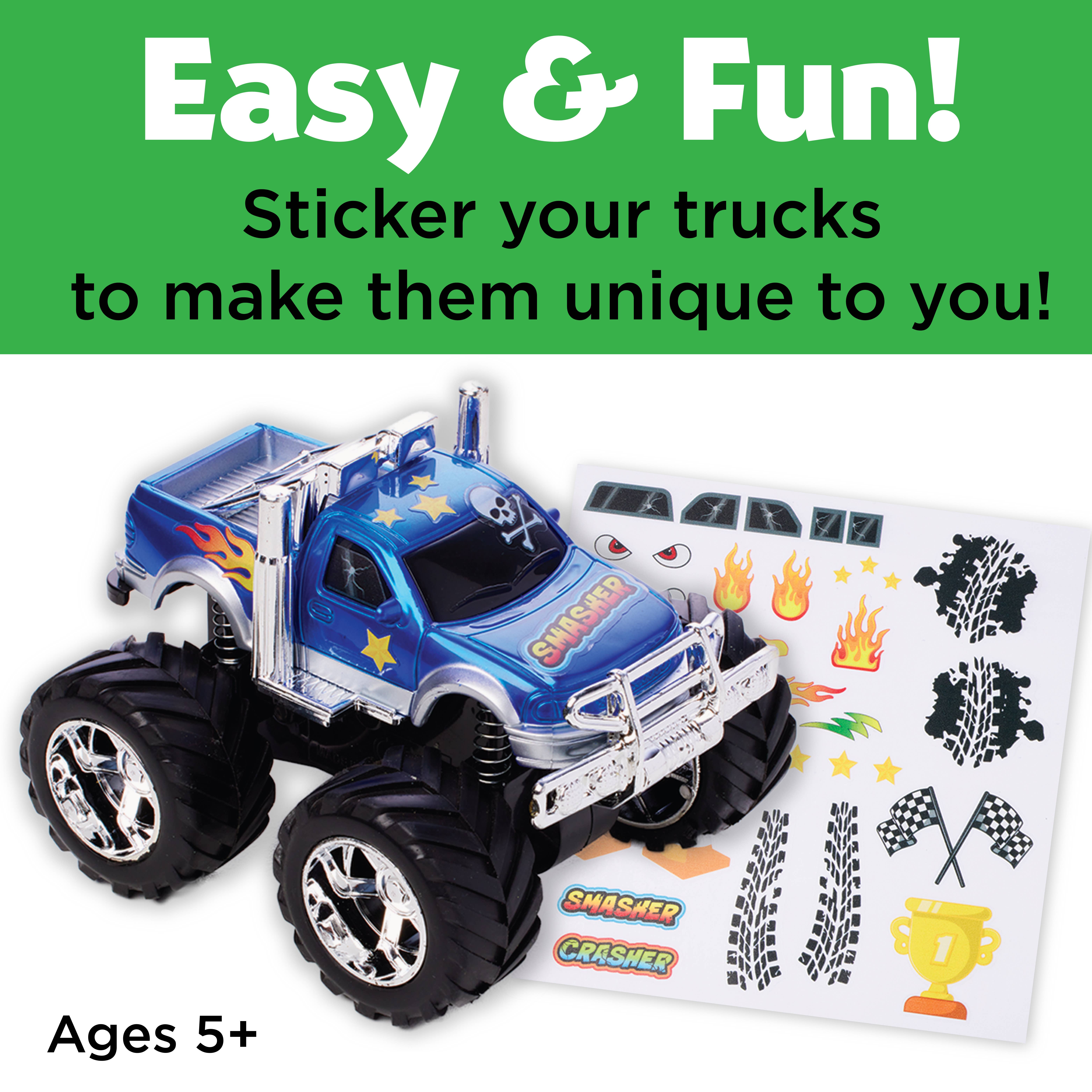 Faber-Castell / Creativity for Kids - Vente Voiture/camion miniature – enfant - Kit de bricolage Décorez 2 Monster Trucks pour enfants2