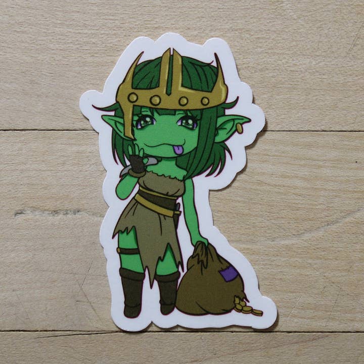 Autocollant Goblin Girl pour la vente par Mega Chibi