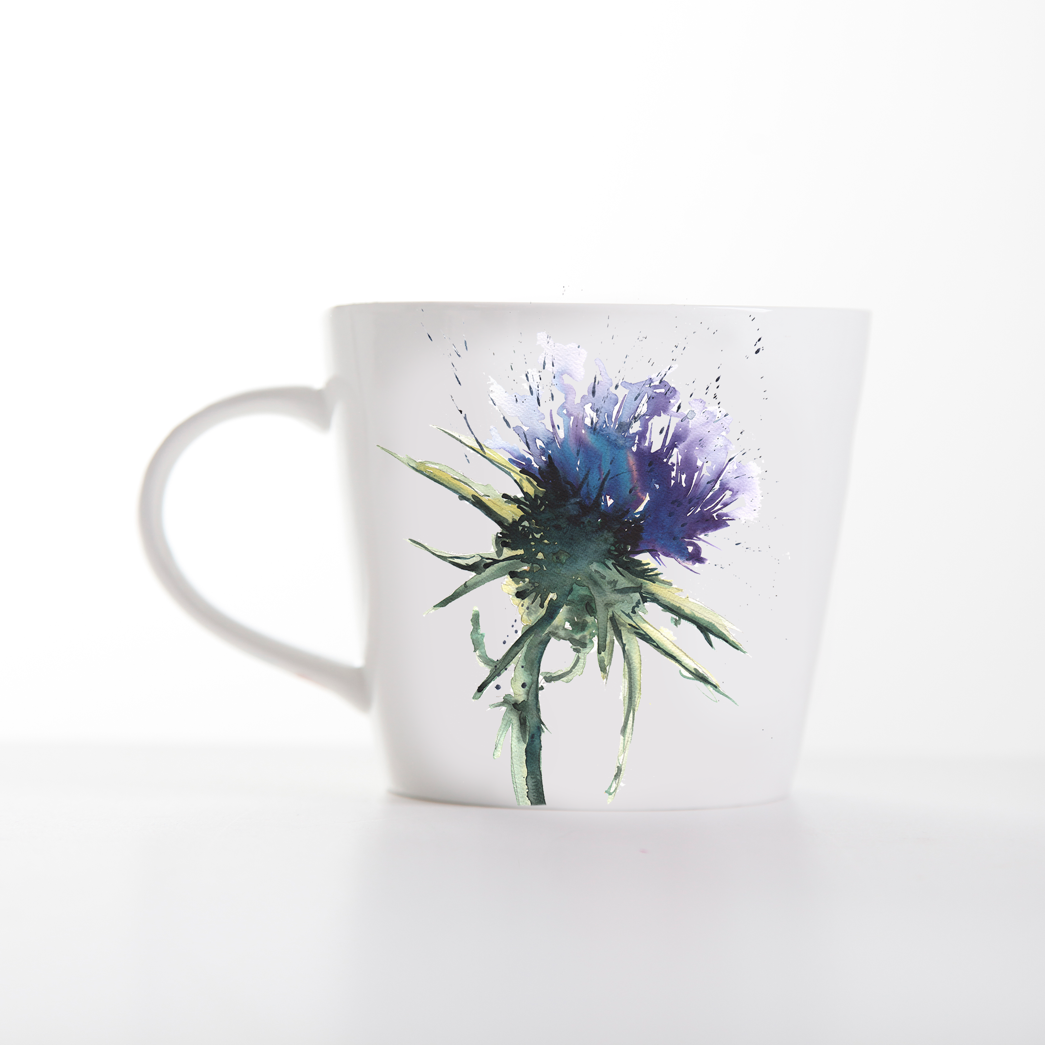 Meg Hawkins Art - Wholesale Koffiemok - De Distels - Distelontwerp Bone China Mok0