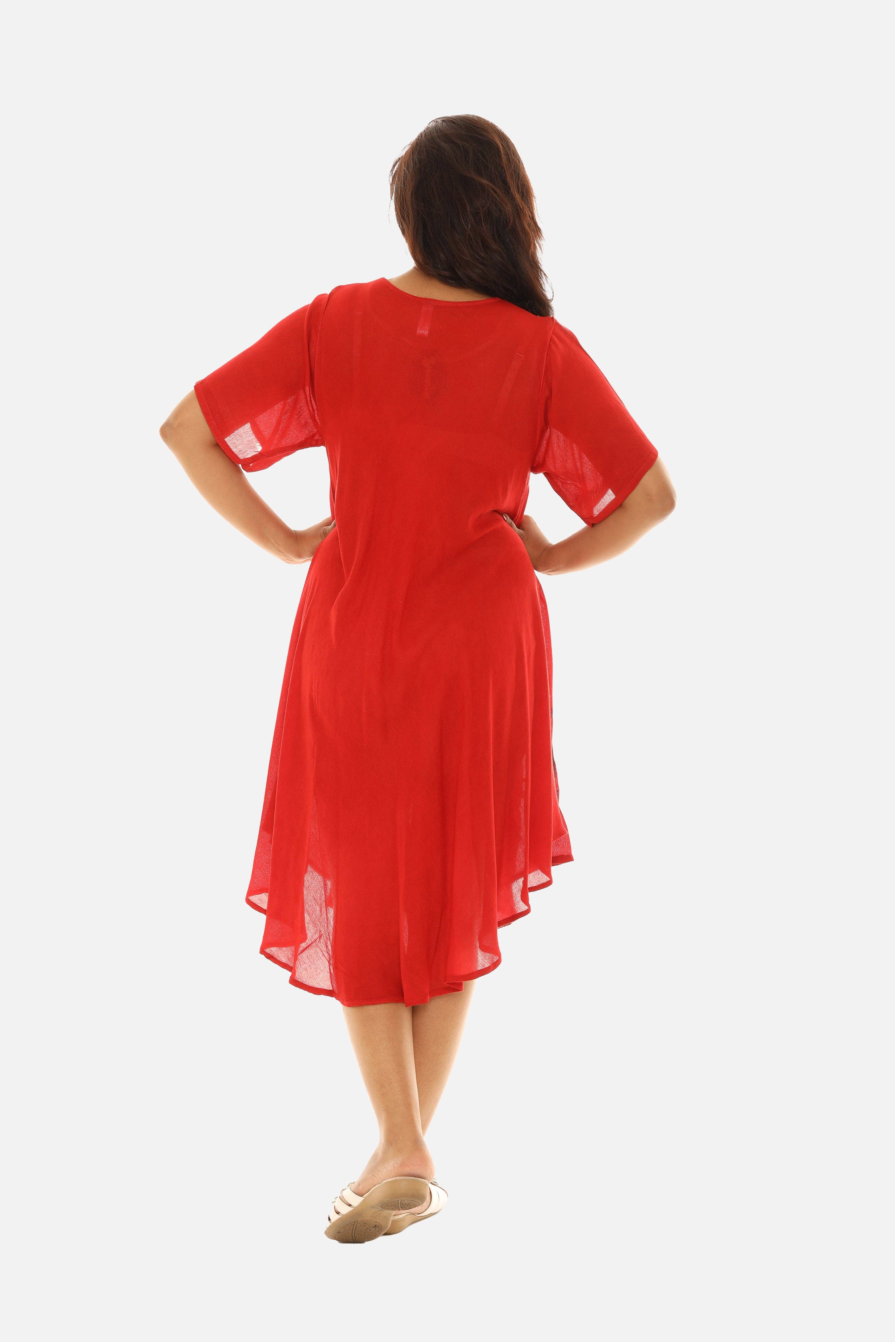 Shoreline Wear. INC - Wholesale Dress - Women's - Rayon Leaf Print Tie Dye Dress11