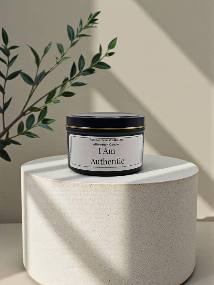 I am Authentic Affirmation Candle for wholesale by Restore Your Wellbeing