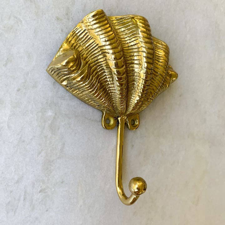 Ocean Luxe - Wholesale Wall hook - Clam Shell Brass Hook