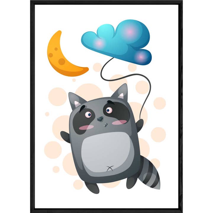 Raccoon Animal Picture — 23x32 — Wooden and Glass Frame for wholesale by ELISE ET LOUISE