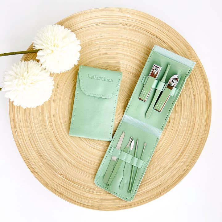 Tiny Gift Society – wholesale Nailcare set – Travel Manicure Set | 8pc Nail Clipper & Tweezer Set | Nails