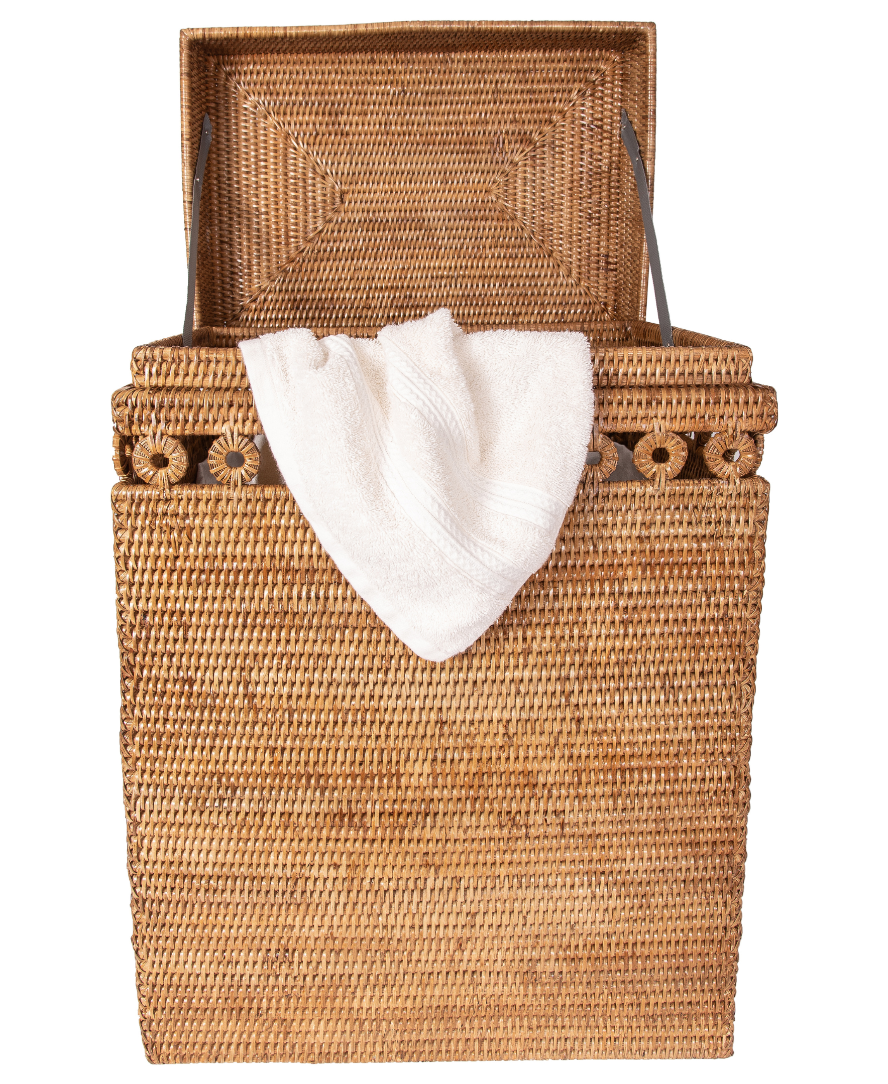 Artifacts Trading Company - Wholesale Wasmand - Geweven rechthoekige opbergmand met scharnierend deksel0