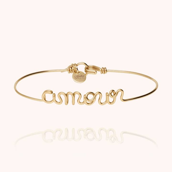 Bracelet personnalisé original Amour - Or jaune 14 carats rempli pour la vente par Atelier Paulin US