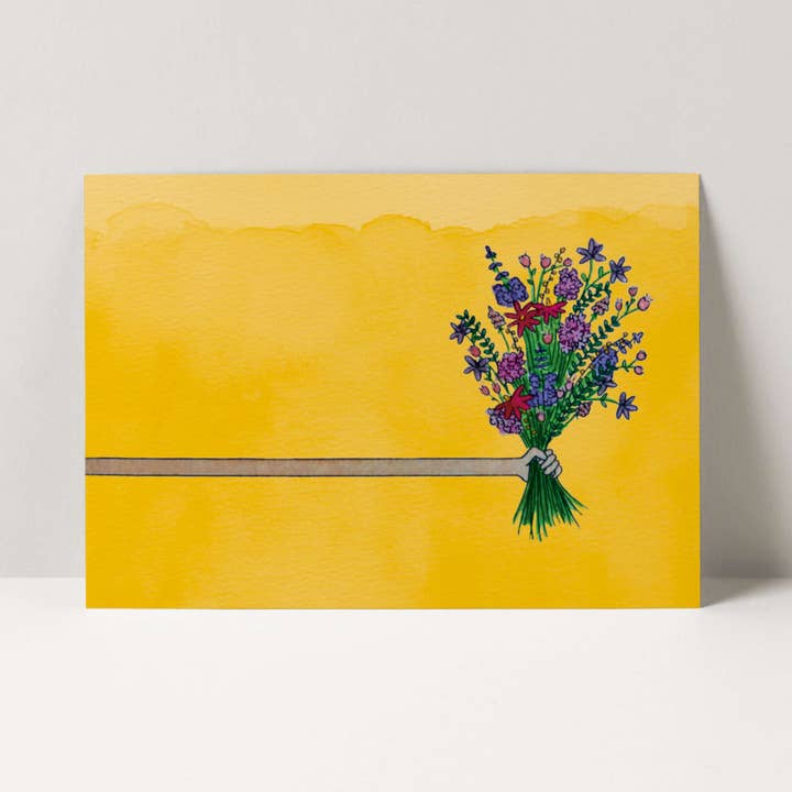 Roos in Huis - Wholesale Postcard - Card flower distance