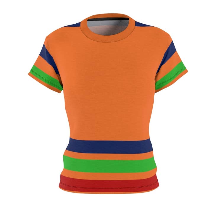 Orange Striped Women Shirt for wholesale by E.O.U. Ready Wear