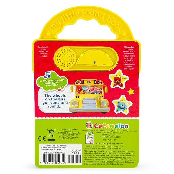 Cottage Door Press - Wholesale Book - Kids - CoComelon Wheels on the Bus School Song Sound Book