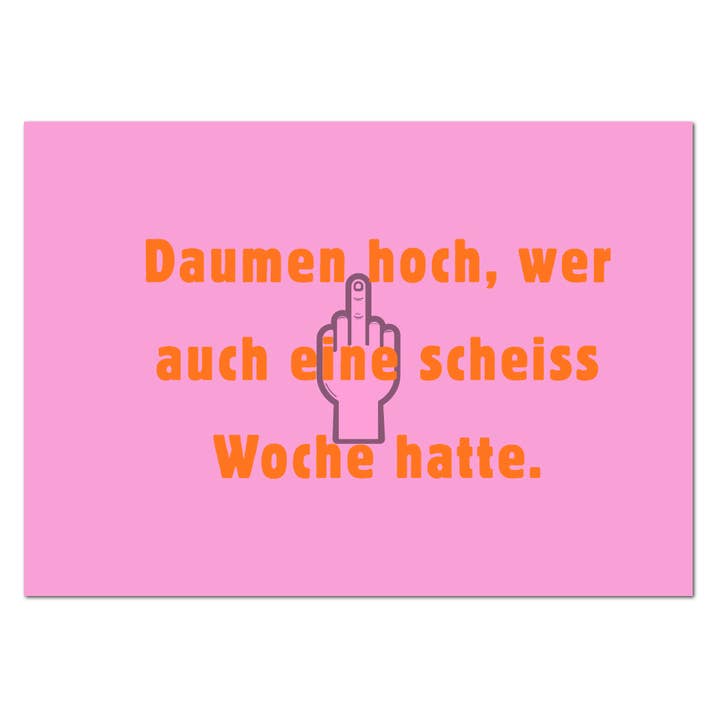 Postkarte "Mittelfinger" für den Großhandel von Rabenmütter Verlag UG