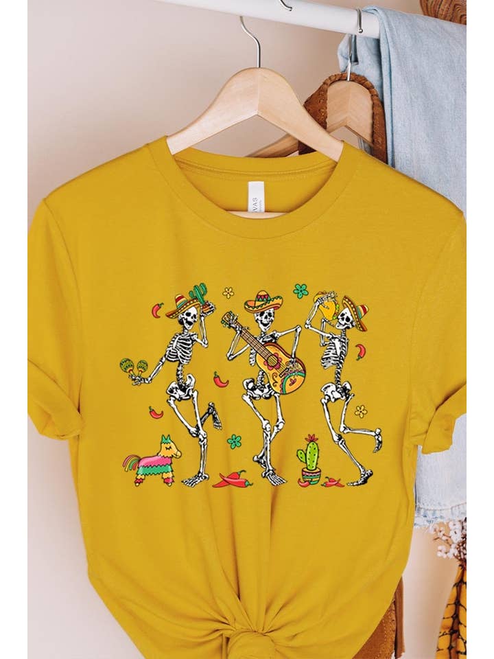 COLORBEAR - Wholesale T-Shirt (Graphic) - Women's - Cinco De Mayo Skeleton Graphic Tee10