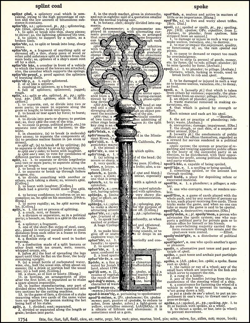 Fresh Prints of CT - Wholesale Art Print - Skeleton Key Dictionary Print0